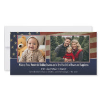 holiday photo card with a patriotic theme photo cards