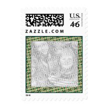 holiday photo frame postage stamp