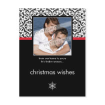 HOLIDAY PHOTO POSTCARD :: simply damask 1P by holidayboutique HOLIDAY PHOTO POSTCARD :: simply damask 1P