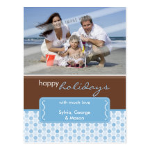 HOLIDAY PHOTO POSTCARD :: spotted bracket P4