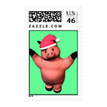 Holiday Piggy! Postage Stamp
