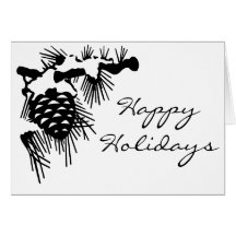 Holiday Pinecone Card