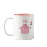 Holiday Pink Snow Angel - Customizable mugs