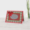 Holiday Plaid Personalized Photo Template card