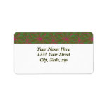Holiday Poinsettia Pattern Personalized Address Label