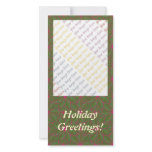 Holiday Poinsettia Pattern Customized Photo Card