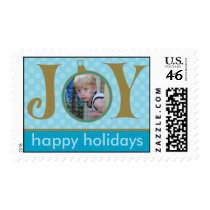 Holiday Postage Joy Photo (medium) :: Blue postage