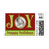 Holiday Postage Joy Photo (medium) :: Red postage
