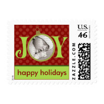 Holiday Postage Joy Photo (small) :: Red postage