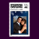 Holiday postage stamp photo template