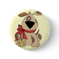 Holiday Puppy Button