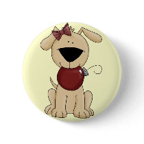 Holiday Puppy Button