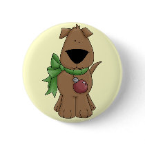 Holiday Puppy Button