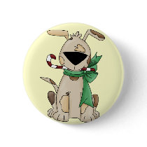 Holiday Puppy Button
