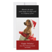 Holiday Puppy Photo Card photo cards