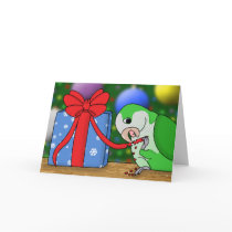 Holiday Quaker Parakeet Christmas Card by MenagerieMayhem Holiday Quaker Parakeet Christmas Card