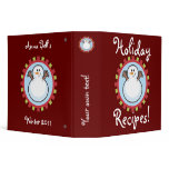 Holiday Recipe Customizable Winter  Binder