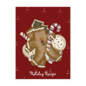Holiday Recipes Cards postcard