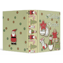 zazzleaveryrecipecontest2010, dooni designs, christmas, xmas, cooking, baking, recipes, cute, cookies, christmas cookies, cookbook, recipe book, holiday, gifts, presents, kitchen, chef, santa, snowman, sugar cookies, baker, bakery, gingerbread, gingerbread cookie, adorable, Binder with custom graphic design