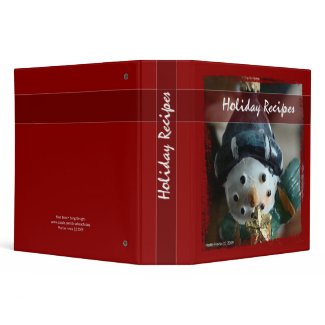 Holiday Recipes - Snowman Binder binder