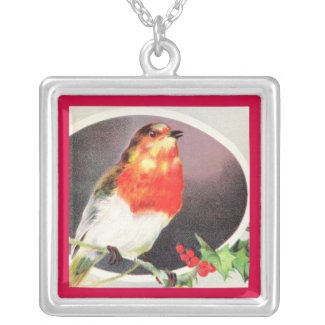 Holiday Red Bird necklace necklace
