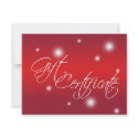 Holiday red glow retail business gift certificate invitation
