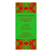 Holiday red green rack cards
