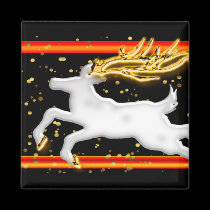 holiday reindeer (black version) magnets