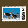 Holiday Reindeer Christmas Cards Stamp