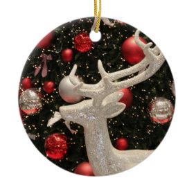 Holiday Reindeer Christmas Tree Ornaments Design
