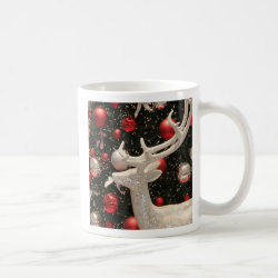 Holiday Reindeer Christmas Tree Ornaments Design Coffee Mugs