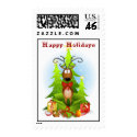 Holiday Reindeer in a Gift Box postage