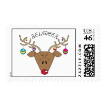 Holiday Reindeer postage