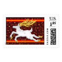 holiday reindeer postage