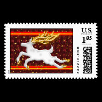 holiday reindeer postage