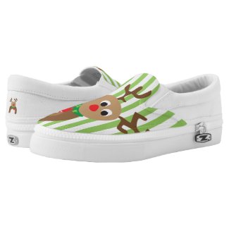Holiday Reindeer Printed Shoes