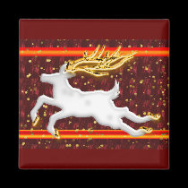 holiday reindeer (red version) magnets