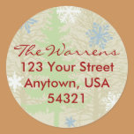 Holiday Return Address Label Template stickers