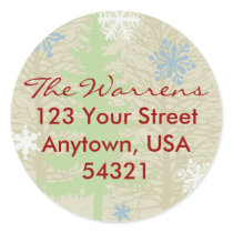 Holiday Return Address Label Template stickers