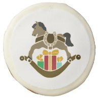 Holiday Rocking Horse Photo Cookie Sugar Cookie