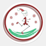 Holiday Runner Guy Sticker