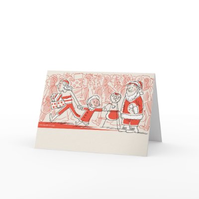 Holiday Rush Greeting Card by ApeLad
