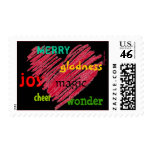 Holiday Sayings Heart Christmas Postage Stamps