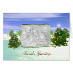 Holiday Seasonal Scene (photo frame) Greeting Card