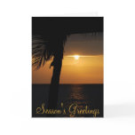 Holiday Season's Greetings Tropical Sunset Cards