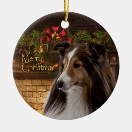 holiday sheltie ornament zazzle holiday sheltie ornament zazzle