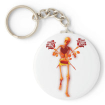 Holiday Skeleton Keychain
