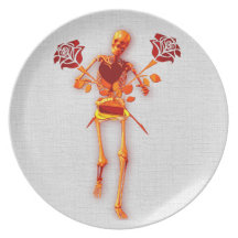 Holiday Skeleton Plates