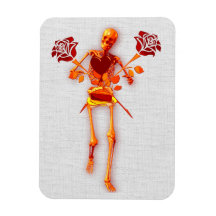 Holiday Skeleton Rectangle Magnets