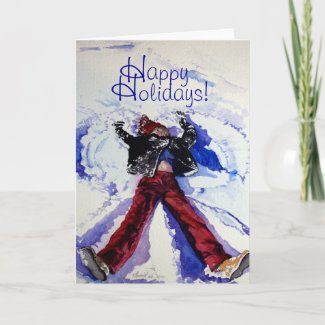 Holiday Snow Angel Greeting Card